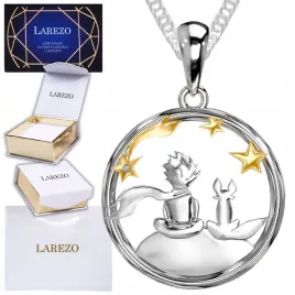 naszyjnik-srebrny-maly-chlopiec-z-lisem-zlote-gwiazdy-lis-niebo-srebro