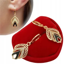 zlote-kolczyki-wiszace-azurowo-czarne-z-cyrkoniami-wyjatkowe-dla