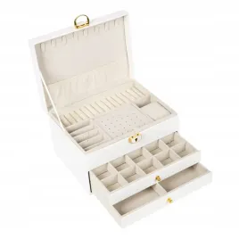 szkatulka-na-bizuterie-kuferek-organizer-elegancki-na-kluczyk-biala