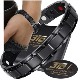 czarna-zdrowotna-bransoleta-bransoletka-meska-magnetyczna-mocna