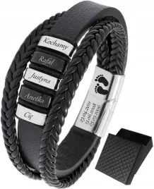 bransoletka-skorzana-imiona-rodziny-grawer