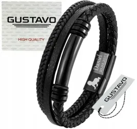 bransoletka-meska-skorzana-czarna-z-grawerem