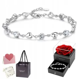 bransoletka-damska-srebrna-serce-na-prezent-cyrkonia