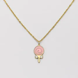 naszyjnik-lollipink-zloty-lizak-rozowy-stal-316l-antyalergiczny-prezent