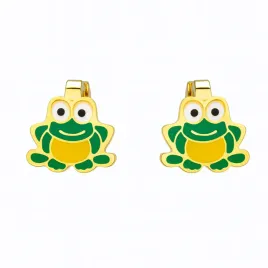 kolczyki-froggi-zlote-zabki-dla-dziewczynki-stal-antyalergiczna-prezent