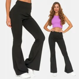 legginsy-damskie-z-rozszerzana-nogawka-rozkloszowane-dzwony-czarne