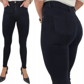 klasyczne-elastyczne-jeansy-damskie-wysoki-stan-czarne-black