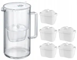 dzbanek-filtrujacy-aquaphor-glass-25l-szklany-bialy-5-filtrow