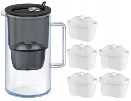 dzbanek-filtrujacy-aquaphor-glass-25l-szklany-czarny-5-filtrow