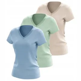 koszulka-4f-damska-t-shirt-serek-zestaw-bawelniany-komplet-3pak