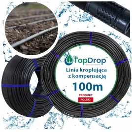linia-kroplujaca-100m-z-kompensacja-nawadnianie-kropelkowe-waz-kropelkujacy