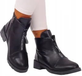 botki-damskie-czarne-zimowe-buty-plaskie-na-dwa-suwaki