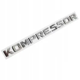 emblemat-znaczek-logo-napis-do-mercedes-kompressor-chromowany-srebrny-nowy