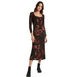 sukienka-damska-desigual-arkan-sweterkowa-midi-brazowa