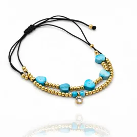 bransoletka-podwojna-maya-serca-turkusowe-zlota-stal-316l-pvd-na-prezent