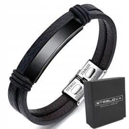 elegancka-skorzana-bransoletka-stal-mozliwy-grawer