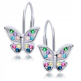 srebrne-kolczyki-925-kolorowe-motylki-dla-dzieci