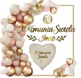 balony-luk-komunia-dziki-roz-dekoracje-baner-imie