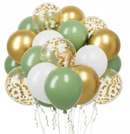 balony-lateksowe-zestaw-oliwkowo-bialo-zloty-boho-komunia-dekoracja