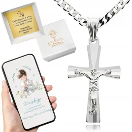 lancuszek-srebrny-925-pancerka-45cm-i-krzyzyk-prezent-komunijny-dla