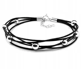 srebrna-bransoletka-kulki-srebro-proby-925-rzemien-skora-naturalna