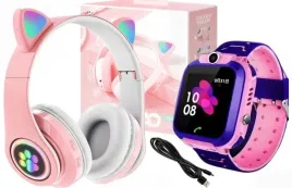 smartwatch-rozowy-gpslokalizatoraparat-sluchawki-led-kocie-uszy