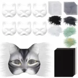 6-sztuk-pustych-masek-do-malowania-maska-kota-z-futerkiem-i-siatka-na