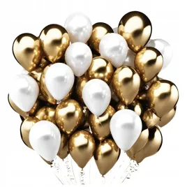 balony-bialo-zlote-chromowane-zestaw-balonow-na-komunie-slub-wesele