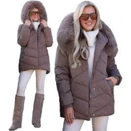 lexi-klasyczna-luzna-kurtka-damska-pikowana-kaptur-z-futerkiem-karmel