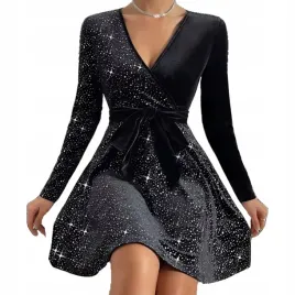 sukienka-damska-wieczorowa-elegancka-polyskujaca-blyszczaca-czarna