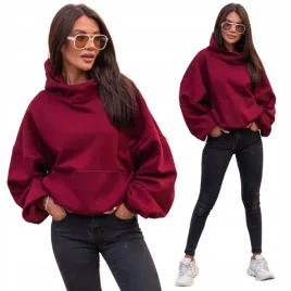 bawelniana-dresowa-damska-bluza-z-kapturem-na-stojce-oversize-bordowa