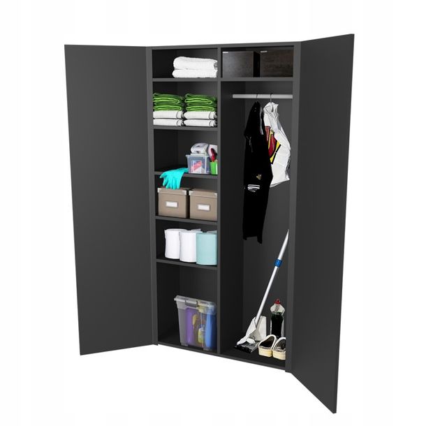 Szafa gospodarcza metalowa RAL 7016 100×200×40 cm