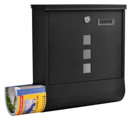 skrzynka-na-listy-gazety-poczte-ogordzenie-do-domu-pocztowa-czarna
