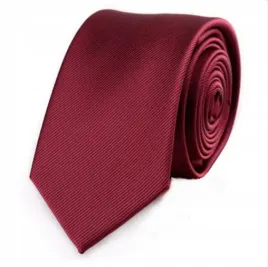 elegancki-krawat-meski-waski-gladki-bordowy