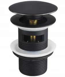 czarny-korek-umywalkowy-klik-klak-mosiezny-automat-do-umywalki-z