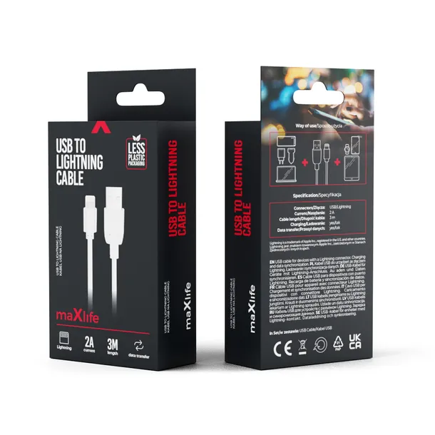 maxlife-kabel-usb-lightning-30-m-2a-bialy