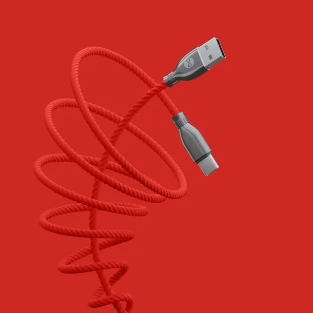 forever-kabel-tornado-usb-usb-c-10-m-3a-czerwony