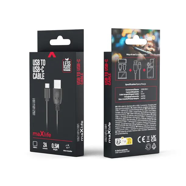 maxlife-kabel-usb-usb-c-05-m-2a-czarny