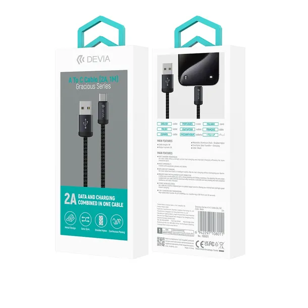 devia-kabel-gracious-ec649-usb-usb-c-10-m-2a-czarny