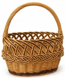 duzy-kosz-wiklinowy-na-grzyby-zakupy-polski-zdobiony-piknikowy