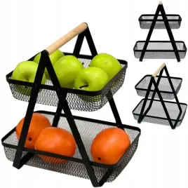 koszyk-kosz-na-owoce-przyprawy-czarny-dwupoziomowy-solidny