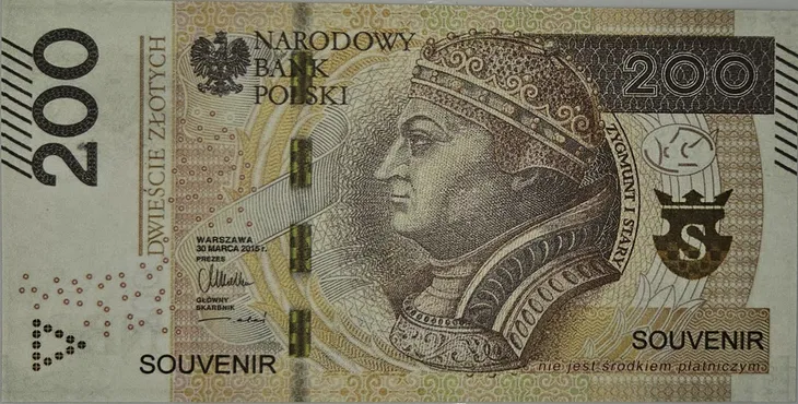 200 złotych banknoty do zabawy i nauki 10 szt