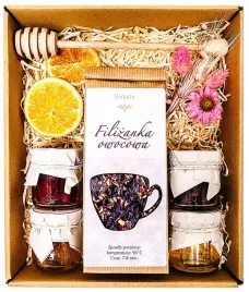 kosz-prezentowy-prezent-herbata-miod-upominek-kwiaty-na-swieta