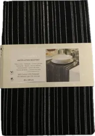 obrus-bieznik-na-stol-45cm-x-150cm-prostokatny-czarny-w-srebrne-paski