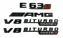 mercedes-e-63-s-amg-v8-biturbo-4-matic-emblemat-znaczek-napis-czarny