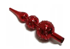 szpic-na-choinke-szklany-czerwony-27cm-czubek-ze-zdobieniami