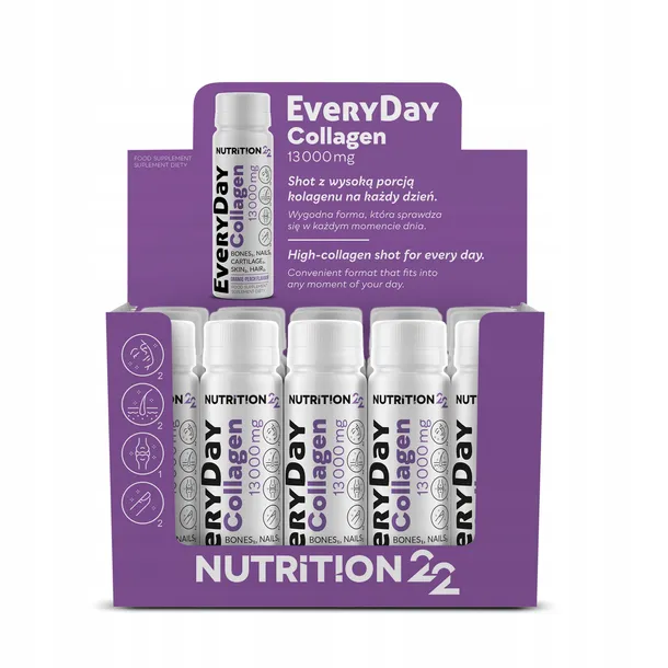 NUTRITION22 EVERYDAY COLLAGEN 13 000mg KOLAGEN DO PICIA STAWY SHOT 20X80ML