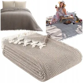 narzuta-na-lozko-kanape-plaze-piknik-bawelniana-180x200-miren-brazowy