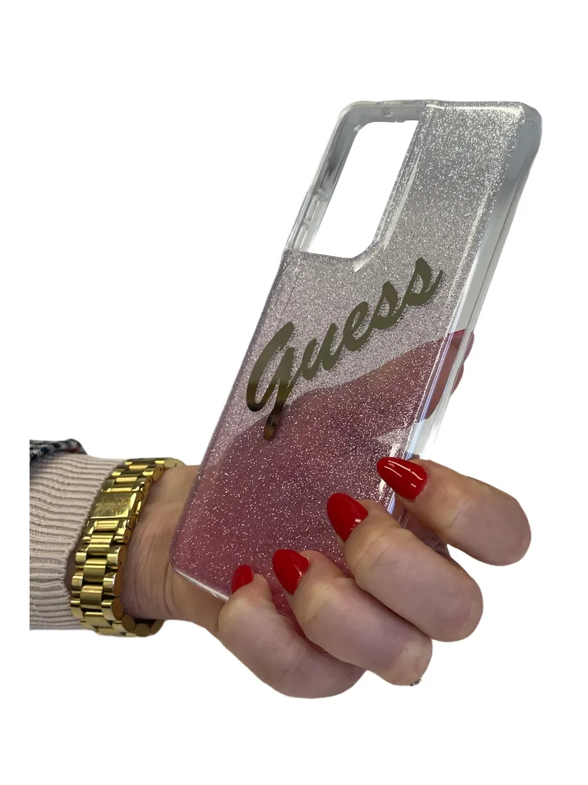 guess-gradient-script-samsung-s21-ultra-pink-stan-nowy