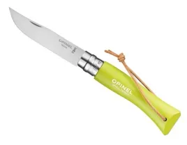 noz-skladany-turystyczny-opinel-outdoor-colorama-no-07-inox-anise-rzemien